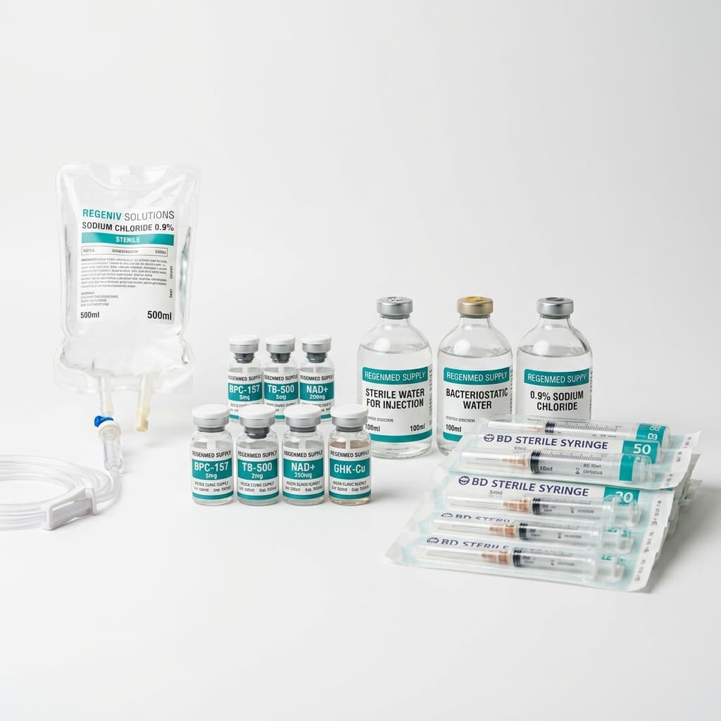 Wholesale medical supplies — IV bags, peptide vials, and medical equipment