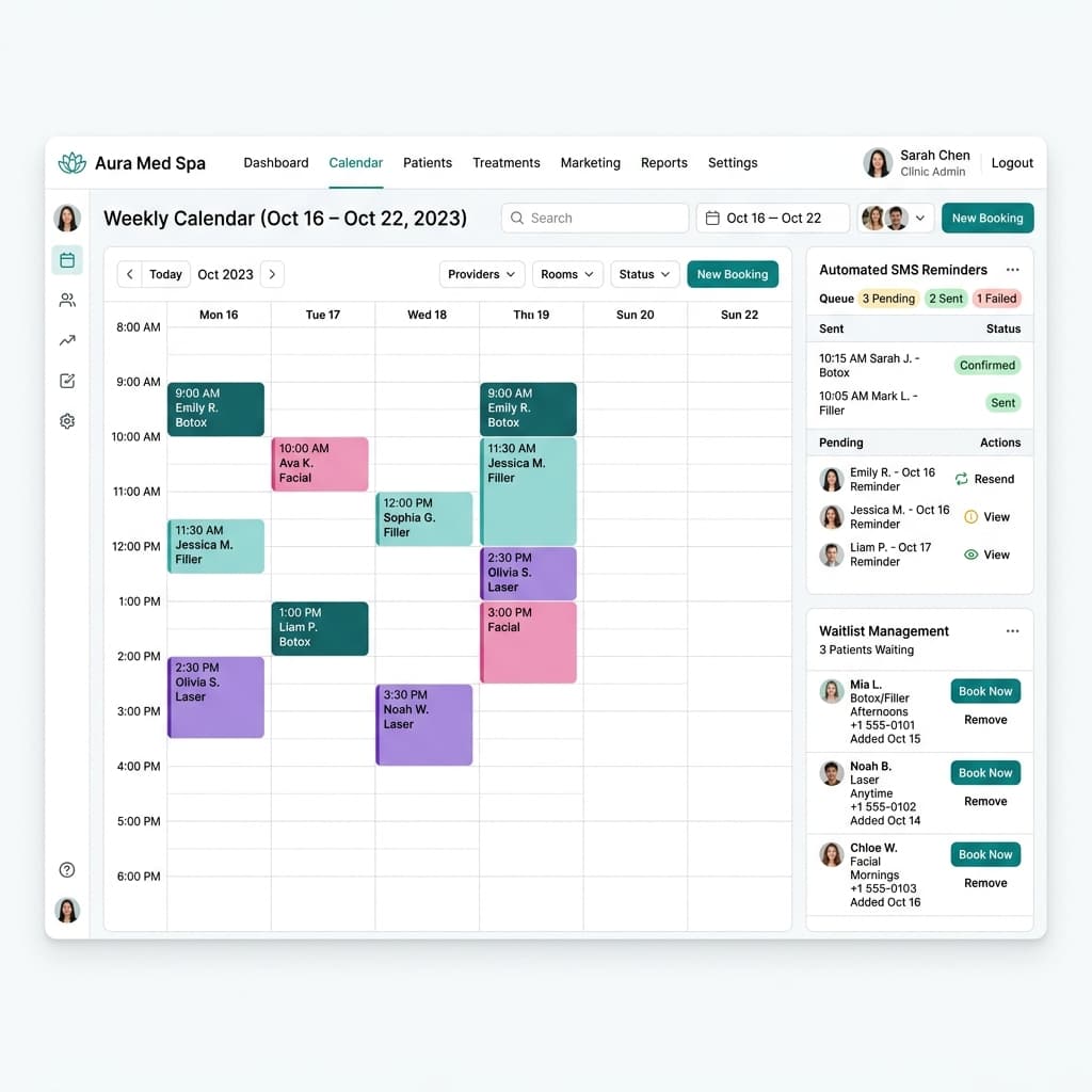 Smart scheduling waitlist and booking systems