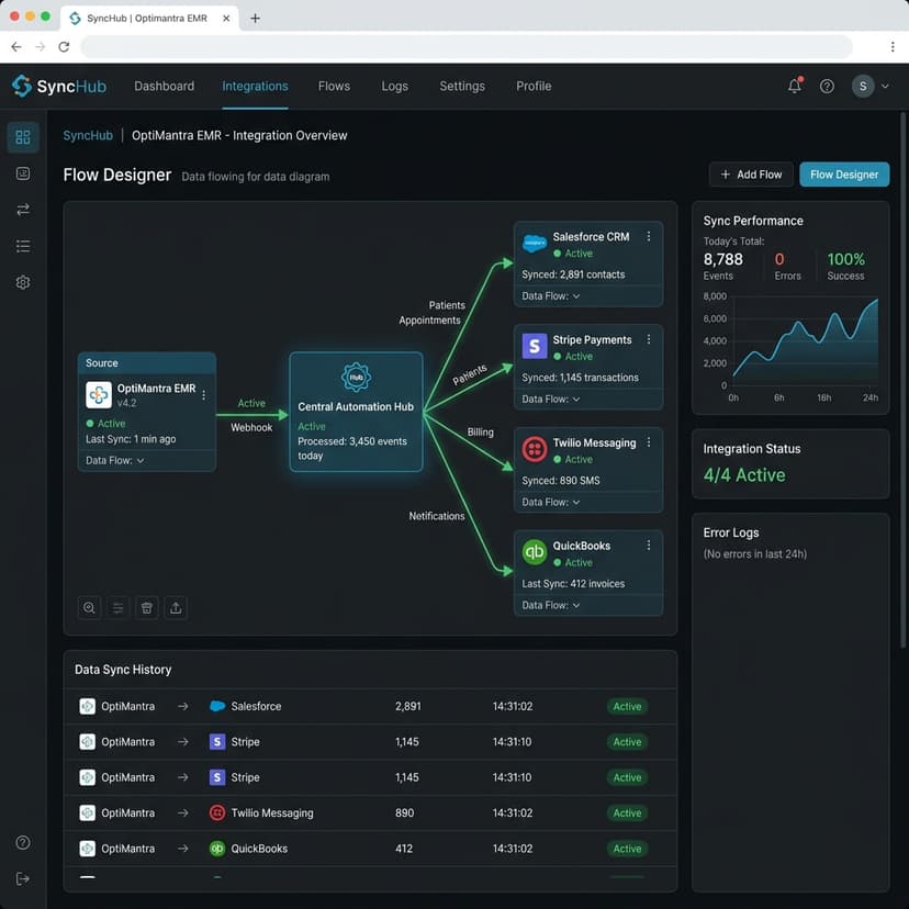 Bi-directional EMR integration settings